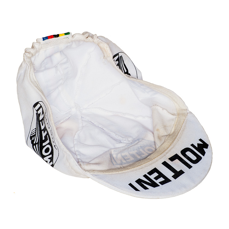 Molteni cycling cap with world champion stripes