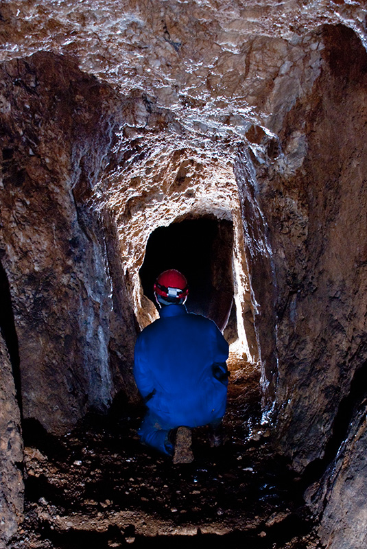 A small tunnel in Hendre Spar mine