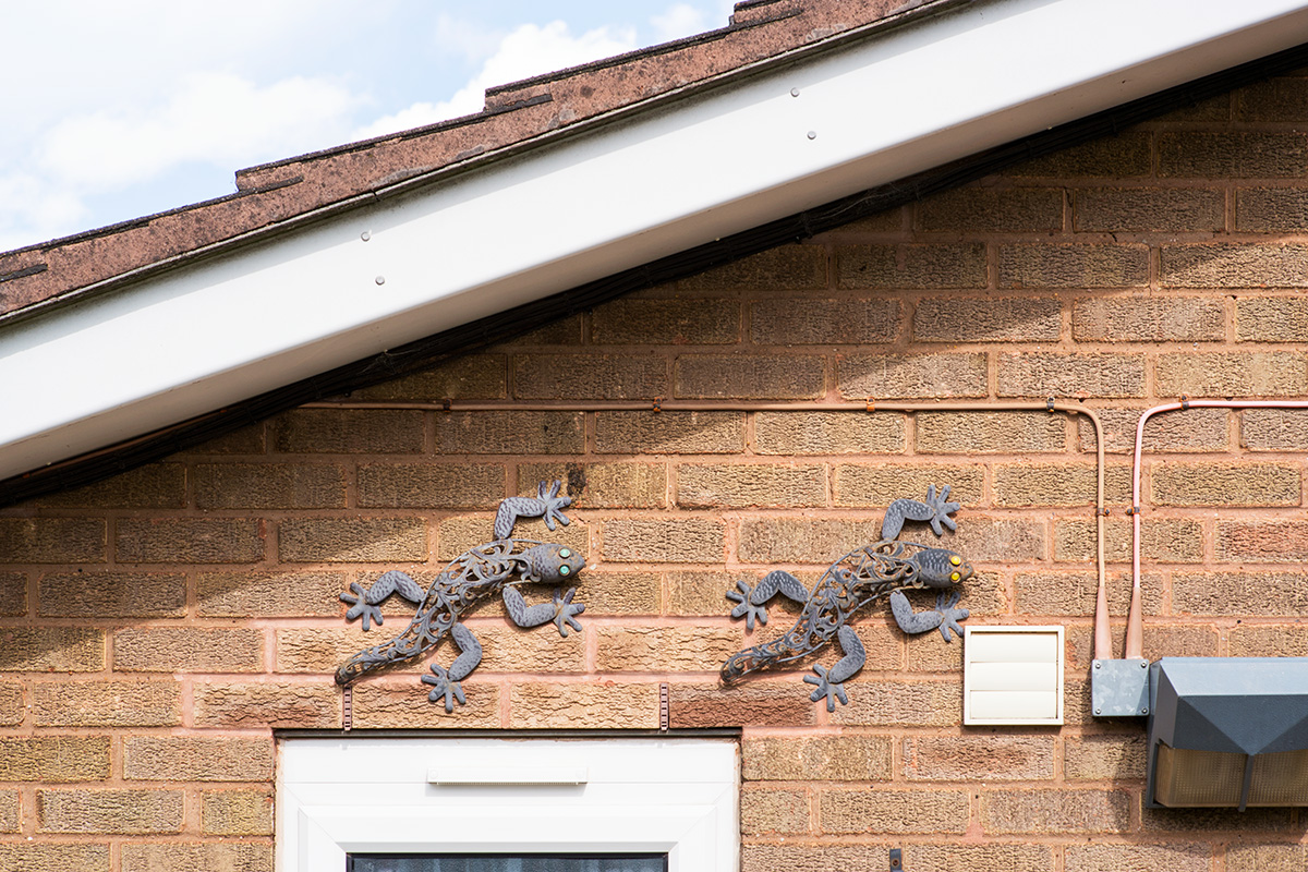 Lizard wall ornaments, Birmingham jewellery quarter