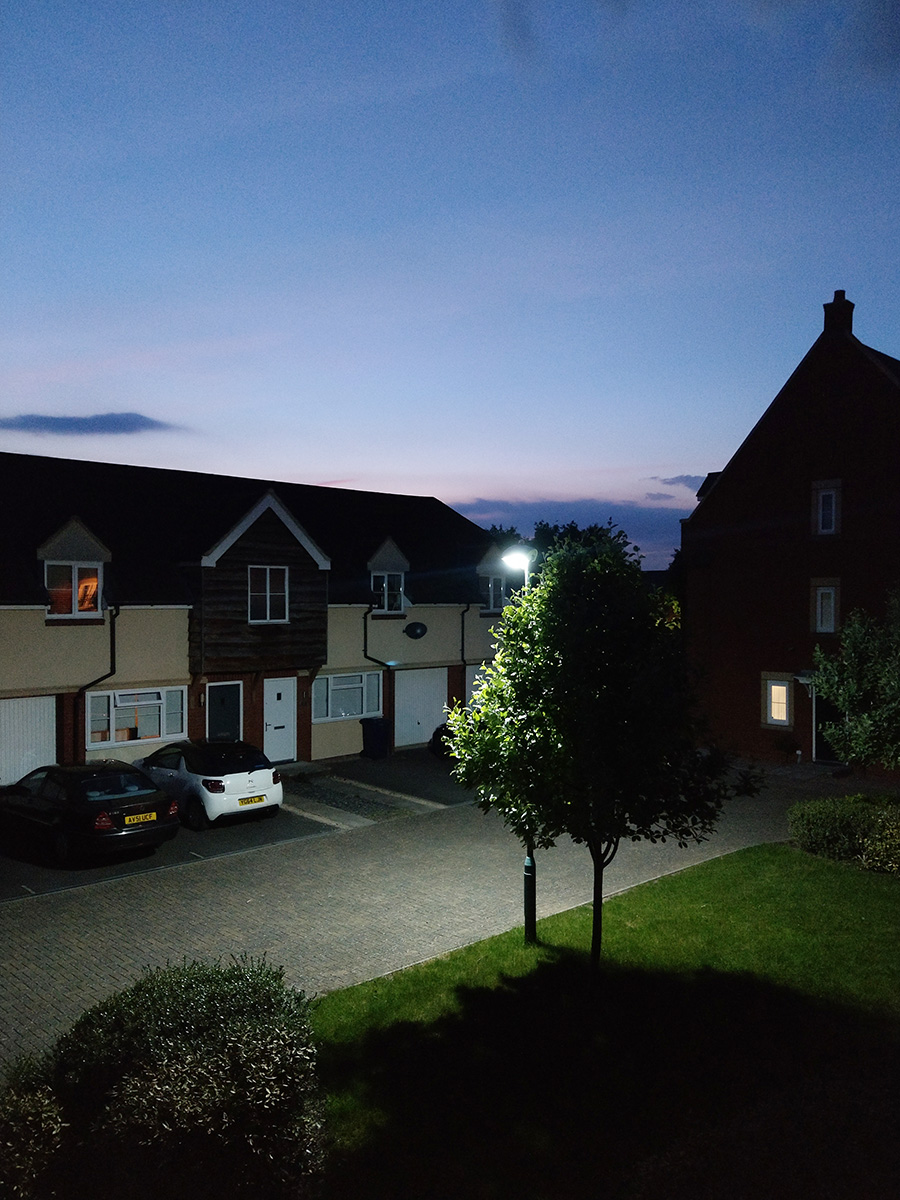 Courtyard at dusk