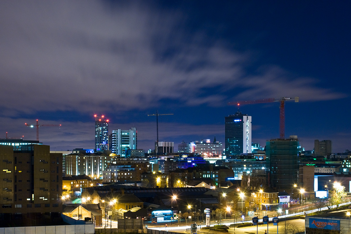 Manchester city centre, as viewed from New Islington