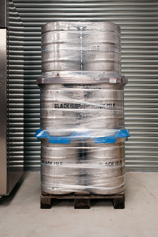 Filled kegs ready for delivery