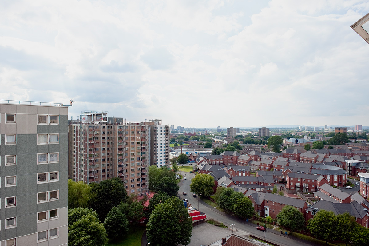 The view from Falcon Court, Old Trafford