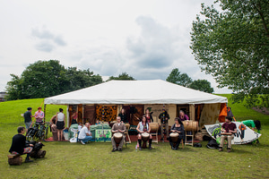 The Wangari drum troupe performing at Envirolution 2012