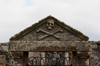The entrance to a mausoleum in Kirkmichael Burial Ground, Udale Bay, Black Isle