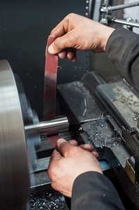 Cleaning a tube prior to welding, Ted James Design, Stroud