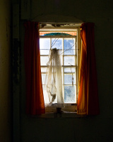 A window in a bedroom at Cane Hill Hospital, Coulsdon