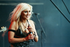 Doro Pesch of Doro, formerly of Warlock, performing at Bloodstock Open Air Festival 2010