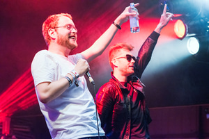 Dr Syntax and Pete Cannon performing on the Garden stage at Nozstock 2015