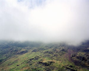 A peak in cloud in the Lake District