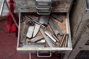 Cutting tools for a lathe, Ted James Design, Stroud