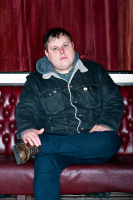 Portrait of Austin Lucas before his concert at the Star & Garter, Manchester on 3rd March 2012