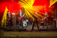 The Computers performing on the Bandstand stage at Nozstock 2015