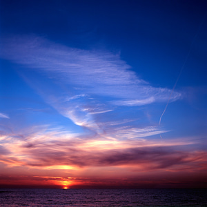 Sunset over Cardigan Bay, Aberystwyth